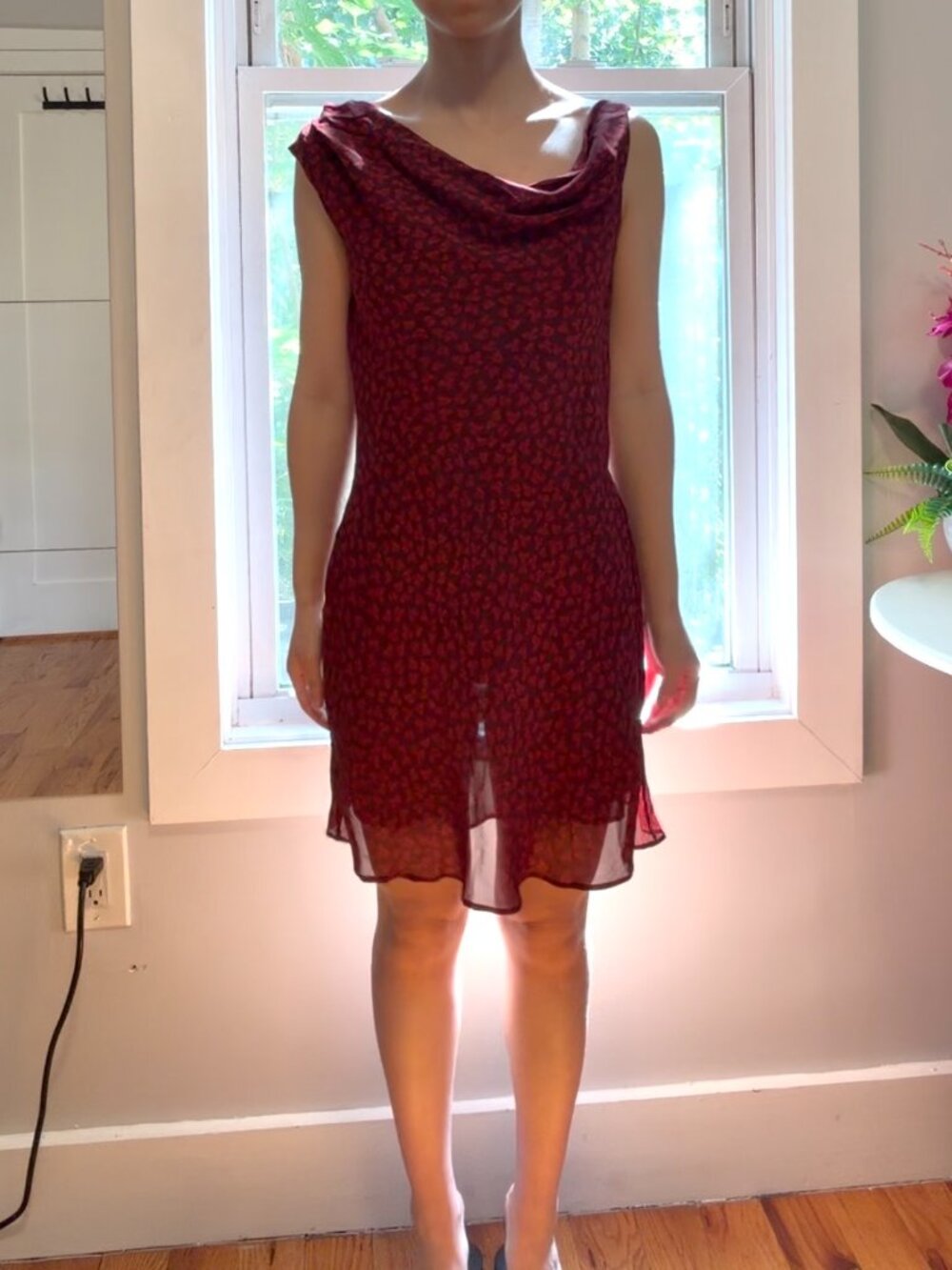 Reformation Kristine Floral Sleeveless Georgette Minidress